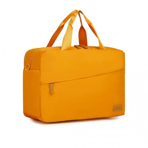 Kono Water-Resistant Travel Bag with Laptop Sleeve - Multi-Functional Large Capacity Tote for Business & Weekend - Yellow