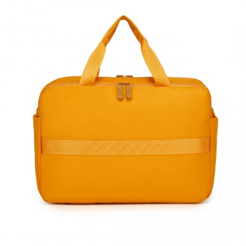 Kono Water-Resistant Travel Bag with Laptop Sleeve - Multi-Functional Large Capacity Tote for Business & Weekend - Yellow