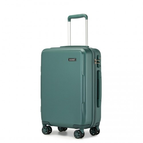 Kono 20 Inch Military Green Cabin Size Hard Shell Carry-On Suitcase with TSA Lock and 360° Spinner Wheels