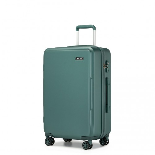 KONO 24 Inch Minimalist Hard Shell Check-In Suitcase with TSA Lock & 360° Spinner Wheels - Military Green
