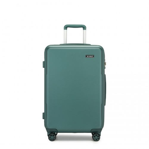 KONO 24 Inch Minimalist Hard Shell Check-In Suitcase with TSA Lock & 360° Spinner Wheels - Military Green