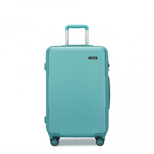 Kono 24 Inch Minimalist Hard Shell ABS+PC Check-In Suitcase with TSA Lock & 360° Spinner Wheels - Blue