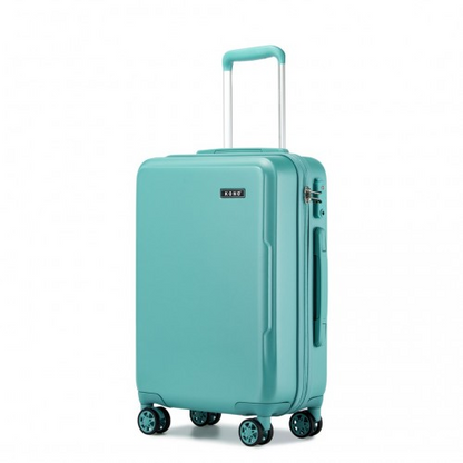 Kono 20-Inch Minimalist Hard Shell Carry-On Suitcase with TSA Lock & 360° Spinner Wheels - Blue