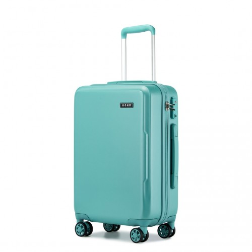 Kono 20-Inch Minimalist Hard Shell Carry-On Suitcase with TSA Lock & 360° Spinner Wheels - Blue