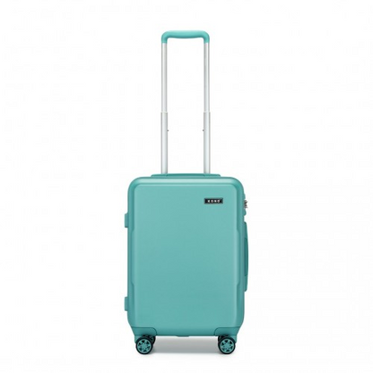 Kono 20-Inch Minimalist Hard Shell Carry-On Suitcase with TSA Lock & 360° Spinner Wheels - Blue
