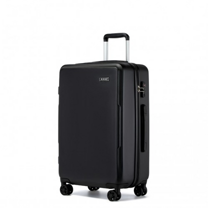 KSK2494 - Kono 24 Inch Minimalist Hard Shell ABS+PC Check-In Suitcase with TSA Lock 360° Spinner Wheels - Black