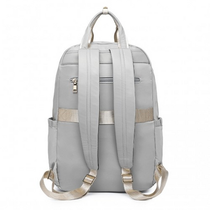 Miss Lulu Versatile Stylish Backpack with Laptop Compartment and Trolley Strap - Grey