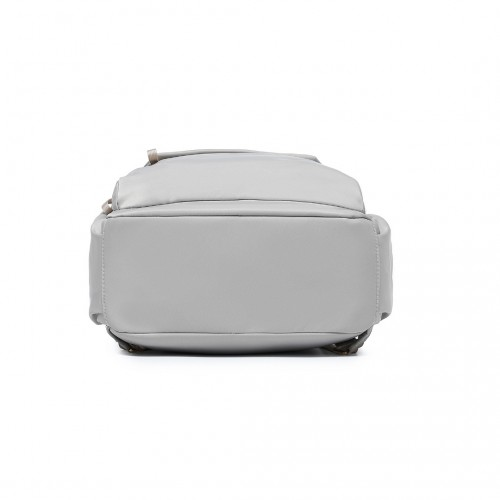 Miss Lulu Versatile Stylish Backpack with Laptop Compartment and Trolley Strap - Grey