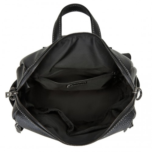 Miss Lulu Women's Convertible PU Leather Backpack & Shoulder Bag - Versatile 2-in-1 Design, Black