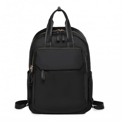 Miss Lulu Black Versatile Stylish Backpack with Laptop Compartment & Trolley Strap – Perfect for Travel & Work
