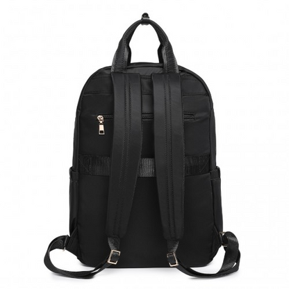 Miss Lulu Black Versatile Stylish Backpack with Laptop Compartment & Trolley Strap – Perfect for Travel & Work