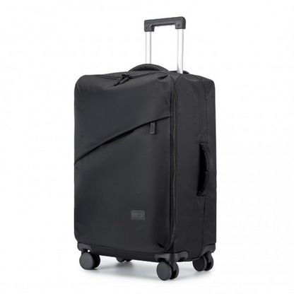 KSK2491 - Kono 3-Piece 20/24/28 Inch Lightweight Durable Soft Shell Suitcase Set with TSA Lock and Separate Wet/Dry Compartment - Black