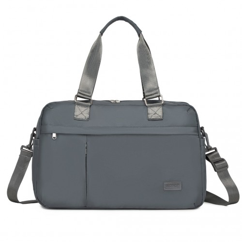 Kono Multi-functional Travel Bag - Large Tote & Duffle Bag with Expandable Compartment & Wet/Dry Pocket - Grey
