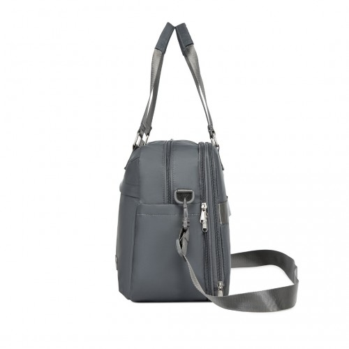 Kono Multi-functional Travel Bag - Large Tote & Duffle Bag with Expandable Compartment & Wet/Dry Pocket - Grey