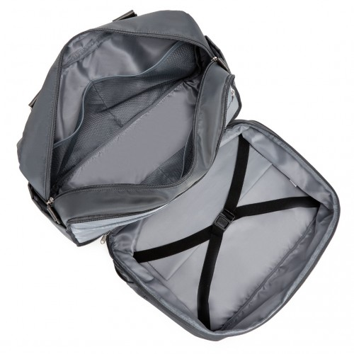 Kono Multi-functional Travel Bag - Large Tote & Duffle Bag with Expandable Compartment & Wet/Dry Pocket - Grey