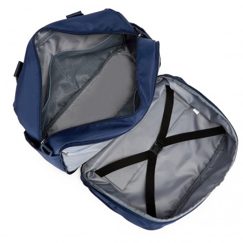 Kono Multi-functional Travel Bag with Expandable Compartment and Wet/Dry Pocket - Navy