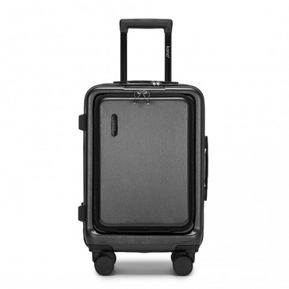 KSK2493 - Kono Durable ABS+PC 20 inch Carry-On Hardshell Suitcase with TSA Lock & Front Laptop Compartment - Grey