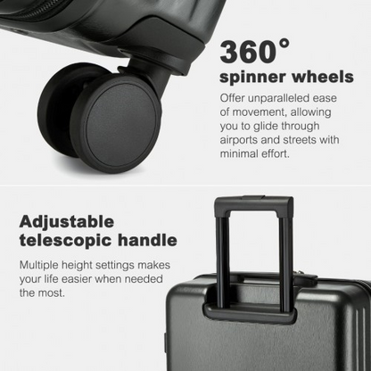 KSK2493 - Kono Durable 24 Inch ABS+PC Hardshell Suitcase with TSA Lock Lightweight Travel Luggage with 360° Spinner Wheels - Grey