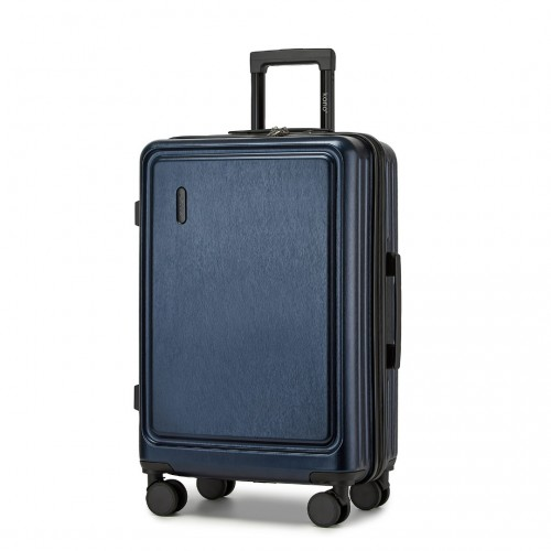 KSK2493 - Kono Durable 24 Inch ABS+PC Hardshell Suitcase with TSA Lock Lightweight Travel Luggage with 360° Spinner Wheels - Navy