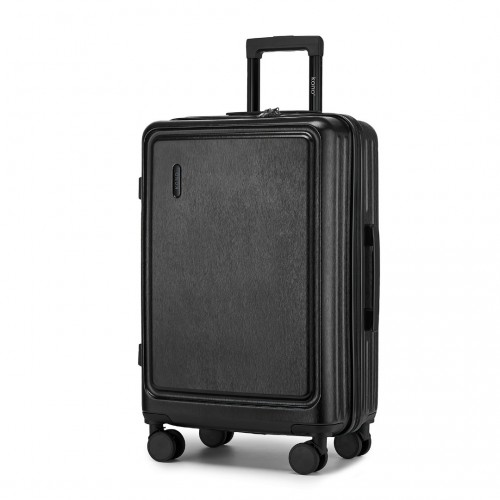 Kono Durable 24 Inch Hardshell Suitcase with TSA Lock & 360° Spinner Wheels - Black