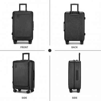 Kono Durable 24 Inch Hardshell Suitcase with TSA Lock & 360° Spinner Wheels - Black