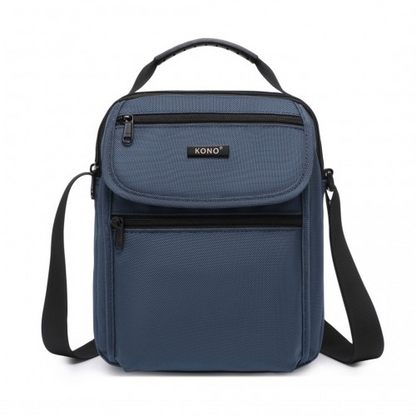 Kono Durable Men's Crossbody Shoulder Bag - Multipurpose Messenger Bag for Travel, Work, and Daily Use - Navy