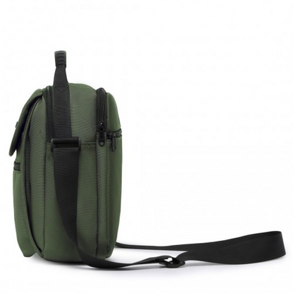 Kono Durable Men's Crossbody Shoulder Bag - Multi-Pocket Messenger Bag for Travel, Work & Daily Use - Green