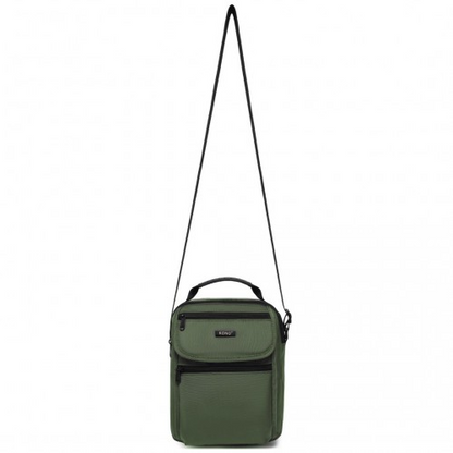 Kono Durable Men's Crossbody Shoulder Bag - Multi-Pocket Messenger Bag for Travel, Work & Daily Use - Green