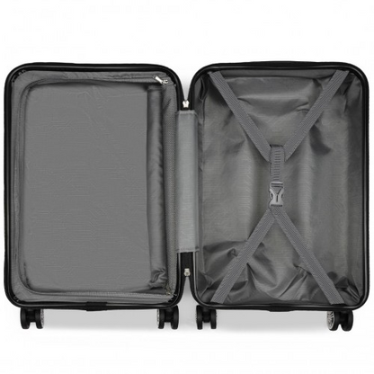 Kono 24 Inch Expandable Engraved Hard Shell Suitcase with TSA Lock - Gold