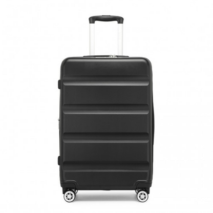 Kono 24 Inch Expandable Hard Shell ABS+PC Check-In Suitcase with TSA Lock - Black