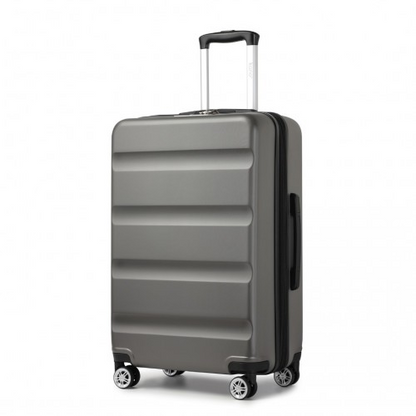 Kono 24 Inch Expandable Hard Shell Check-In Suitcase with TSA Lock - Grey