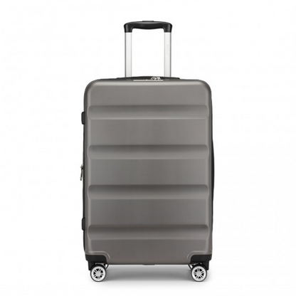 Kono 24 Inch Expandable Hard Shell Check-In Suitcase with TSA Lock - Grey