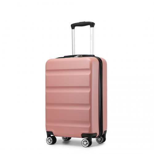 Kono 19 Inch Stylish Hard Shell Cabin Carry-On Suitcase with TSA Lock - Nude