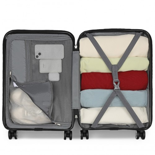 Kono 19 Inch Stylish Hard Shell Cabin Carry-On Suitcase with TSA Lock - Nude