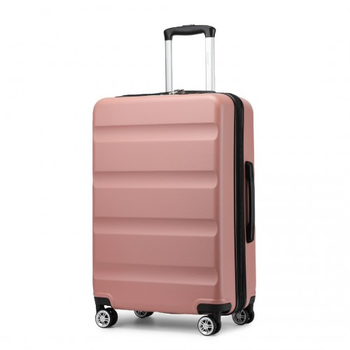 Kono 24" Expandable Hard Shell ABS+PC Check-In Suitcase with TSA Lock - Nude