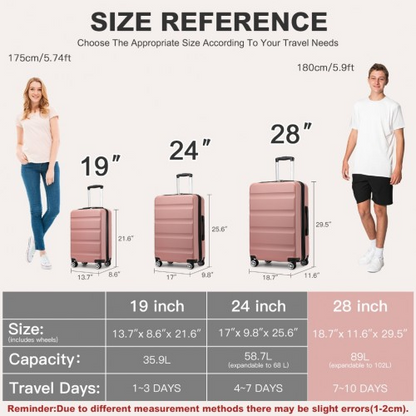 KSK2482 - Kono 28 Inch Expandable Horizontal Engraved Hard Shell ABS+PC Check-In Suitcase with TSA Lock - Nude