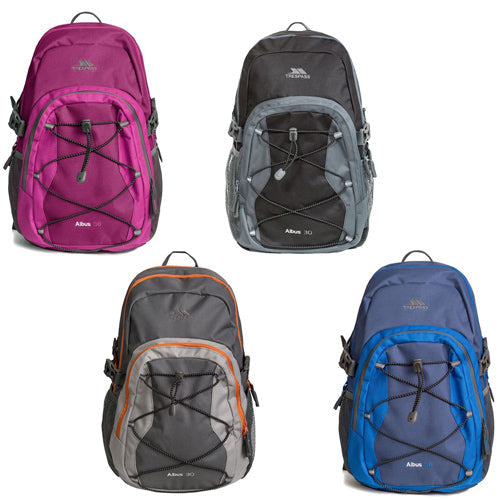 Trespass Albus 30 Litre Casual Hiking Backpack - Durable, Lightweight & Multi-Functional