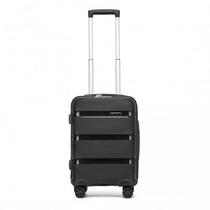 Kono 19-Inch PP Hardshell Carry-On Suitcase – Lightweight Cabin Luggage with TSA Lock & Silent Spinner Wheels – Black
