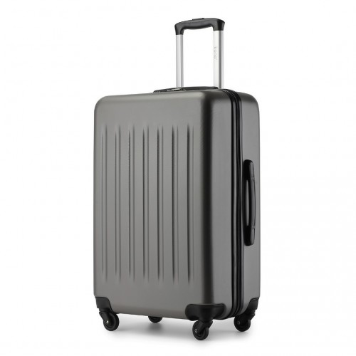 Kono 24-Inch Lightweight Check-in Suitcase - Durable ABS+PC with 3-Digit Secure Lock - Grey