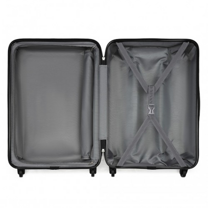 KSK2477 - Kono Durable 28 Inch Expandable ABS+PC Vertical Textured Hard Shell Suitcase with Secure 3-Digit Lock - Nude