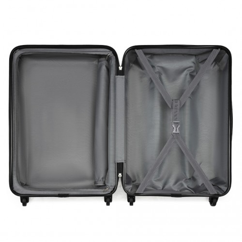 Kono 24 Inch Lightweight ABS+PC Check-in Suitcase with 3-Digit Lock - Nude