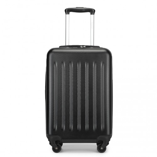 Kono 20 Inch Lightweight ABS+PC Carry-On Suitcase with Secure 3-Digit Lock - Black