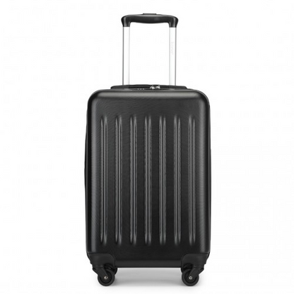 Kono 20 Inch Lightweight ABS+PC Carry-On Suitcase with Secure 3-Digit Lock - Black