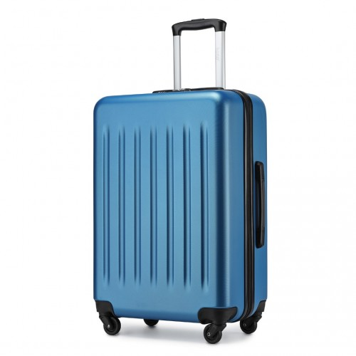 Kono Durable 24 Inch Lightweight Check-in Suitcase with Secure 3-Digit Lock - Navy