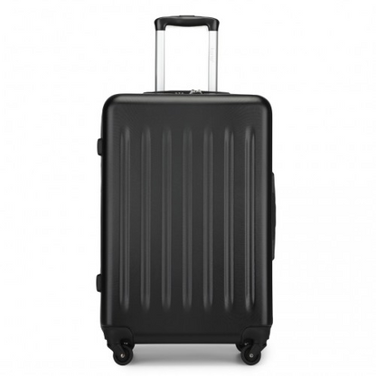Kono 24 Inch Lightweight ABS+PC Check-in Suitcase with 3-Digit Lock - Black