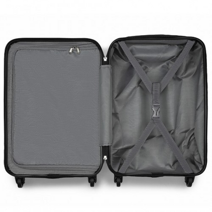 Kono 20 Inch Lightweight Durable ABS+PC Carry-On Suitcase with 3-Digit Lock - Pink