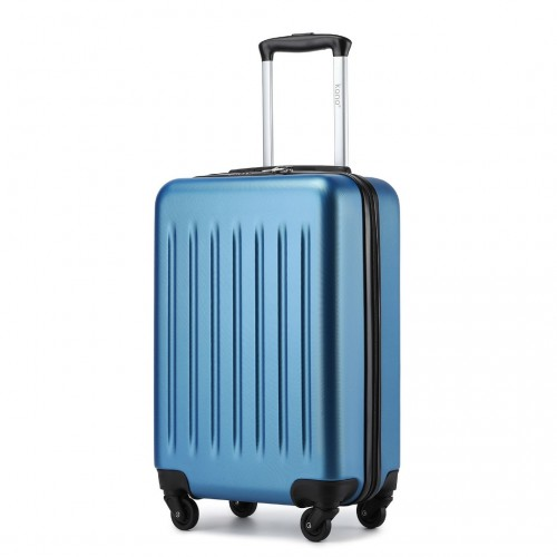 Kono 20-Inch Lightweight ABS+PC Carry-On Suitcase with 3-Digit Lock - Navy