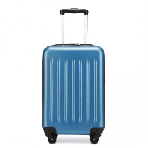Kono 20-Inch Lightweight ABS+PC Carry-On Suitcase with 3-Digit Lock - Navy