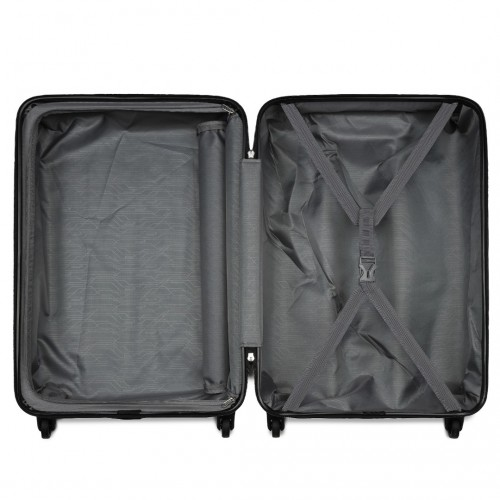 Kono 20-Inch Lightweight ABS+PC Carry-On Suitcase with 3-Digit Lock - Navy