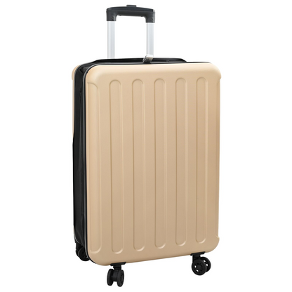 vidaXL Suitcase Folding Champagne 43 x 27 x 66 cm ABS Plastic